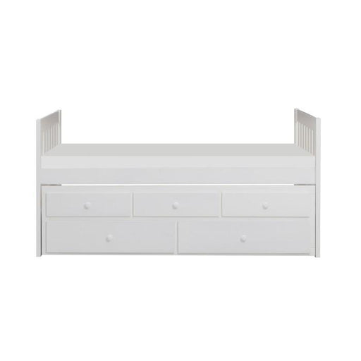 Galen Twin/Twin Trundle Bed with Storage in White B2053PRW-1* - Premium Bed from Homelegance (Titan Warehouse) - Just $485.55! Shop now at Furniture Wholesale Plus  We are the best furniture store in Nashville, Hendersonville, Goodlettsville, Madison, Antioch, Mount Juliet, Lebanon, Gallatin, Springfield, Murfreesboro, Franklin, Brentwood