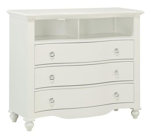 Meghan 3 Drawer Media Chest in White 2058WH-11 - Premium Media Chest from Homelegance (Titan Warehouse) - Just $641.55! Shop now at Furniture Wholesale Plus  We are the best furniture store in Nashville, Hendersonville, Goodlettsville, Madison, Antioch, Mount Juliet, Lebanon, Gallatin, Springfield, Murfreesboro, Franklin, Brentwood