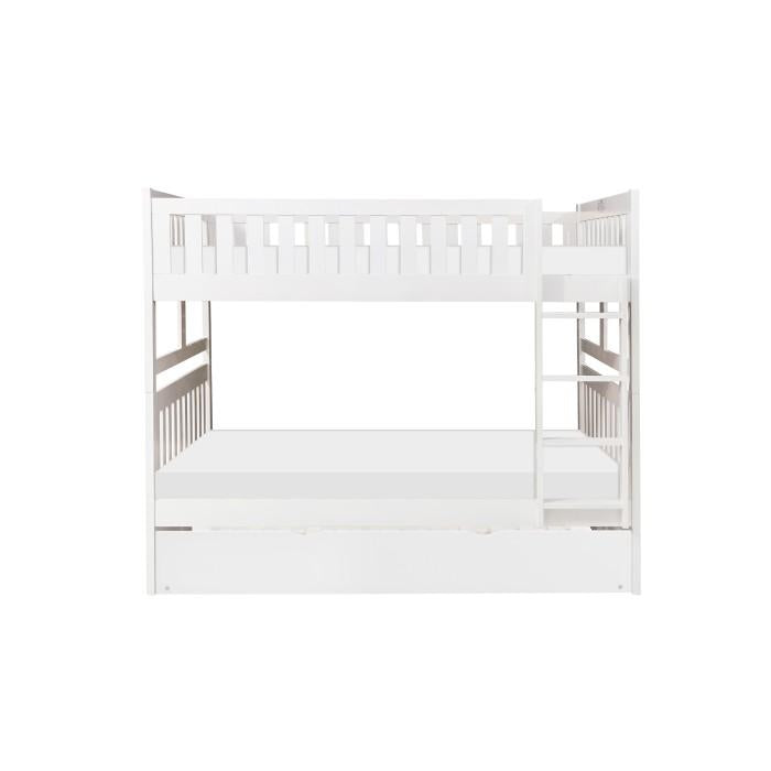 Homelegance Galen Full/Full Bunk Bed w/ Twin Trundle in White B2053FFW-1*R - Premium Bed from Homelegance (Titan Warehouse) - Just $957.94! Shop now at Furniture Wholesale Plus  We are the best furniture store in Nashville, Hendersonville, Goodlettsville, Madison, Antioch, Mount Juliet, Lebanon, Gallatin, Springfield, Murfreesboro, Franklin, Brentwood