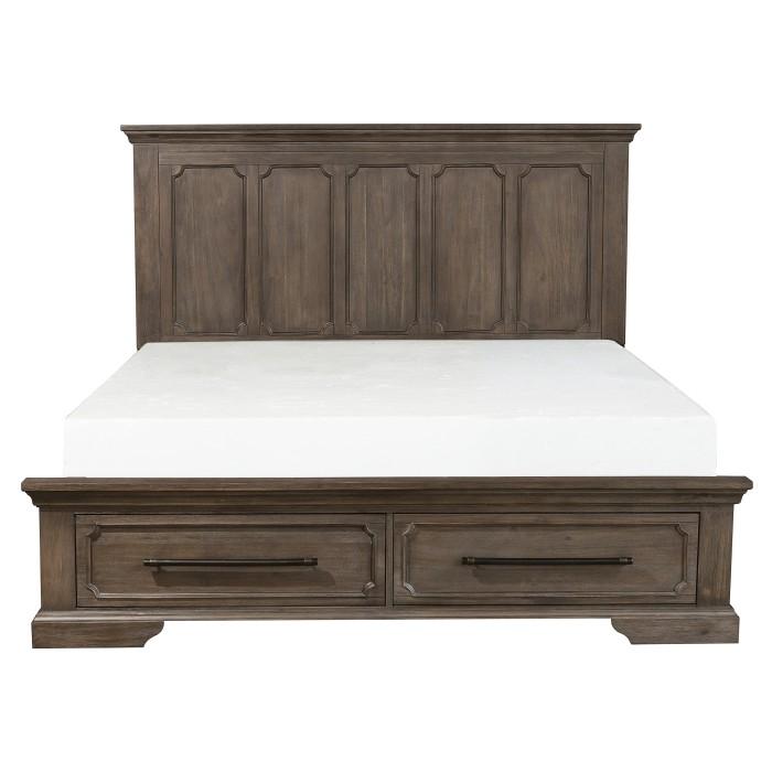 Homelegance Taulon Queen Platform Bed with Footboard Storage in Dark Oak 5438-1* - Premium Bed from Homelegance (Titan Warehouse) - Just $817.05! Shop now at Furniture Wholesale Plus  We are the best furniture store in Nashville, Hendersonville, Goodlettsville, Madison, Antioch, Mount Juliet, Lebanon, Gallatin, Springfield, Murfreesboro, Franklin, Brentwood