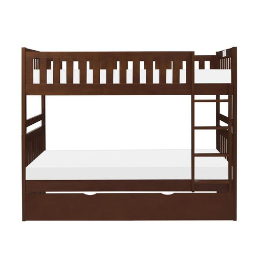 Homelegance Rowe Twin/Twin Bunk Bed w/ Twin Trundle Bed in Dark Cherry B2013DC-1*R - Premium Bed from Homelegance (Titan Warehouse) - Just $689.81! Shop now at Furniture Wholesale Plus  We are the best furniture store in Nashville, Hendersonville, Goodlettsville, Madison, Antioch, Mount Juliet, Lebanon, Gallatin, Springfield, Murfreesboro, Franklin, Brentwood