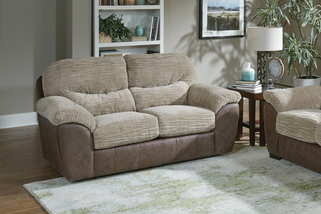 Jackson McMahon Gliding Loveseat in Bark/Jute 5455-57 - Premium Loveseat from Jackson - Just $809.56! Shop now at Furniture Wholesale Plus  We are the best furniture store in Nashville, Hendersonville, Goodlettsville, Madison, Antioch, Mount Juliet, Lebanon, Gallatin, Springfield, Murfreesboro, Franklin, Brentwood