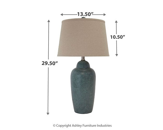 Saher Table Lamp - Premium Lamp from Ashley Furniture - Just $86.72! Shop now at Furniture Wholesale Plus  We are the best furniture store in Nashville, Hendersonville, Goodlettsville, Madison, Antioch, Mount Juliet, Lebanon, Gallatin, Springfield, Murfreesboro, Franklin, Brentwood