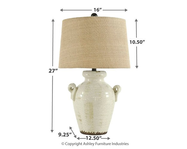 Emelda Table Lamp - Premium Lamp from Ashley Furniture - Just $95.55! Shop now at Furniture Wholesale Plus  We are the best furniture store in Nashville, Hendersonville, Goodlettsville, Madison, Antioch, Mount Juliet, Lebanon, Gallatin, Springfield, Murfreesboro, Franklin, Brentwood