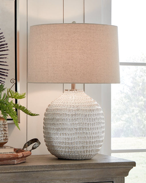 Jamon Table Lamp - Premium Lamp from Ashley Furniture - Just $122.03! Shop now at Furniture Wholesale Plus  We are the best furniture store in Nashville, Hendersonville, Goodlettsville, Madison, Antioch, Mount Juliet, Lebanon, Gallatin, Springfield, Murfreesboro, Franklin, Brentwood