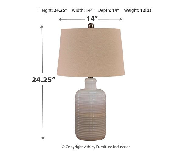 Marnina Table Lamp (Set of 2) - Premium Lamp Set from Ashley Furniture - Just $113.20! Shop now at Furniture Wholesale Plus  We are the best furniture store in Nashville, Hendersonville, Goodlettsville, Madison, Antioch, Mount Juliet, Lebanon, Gallatin, Springfield, Murfreesboro, Franklin, Brentwood