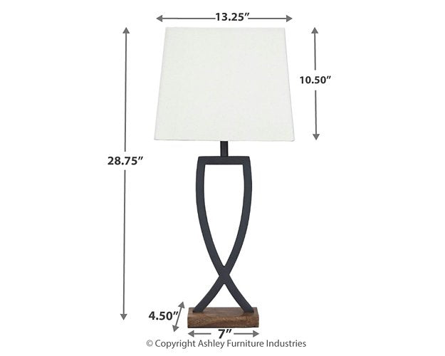 Makara Table Lamp (Set of 2) - Premium Lamp Set from Ashley Furniture - Just $95.55! Shop now at Furniture Wholesale Plus  We are the best furniture store in Nashville, Hendersonville, Goodlettsville, Madison, Antioch, Mount Juliet, Lebanon, Gallatin, Springfield, Murfreesboro, Franklin, Brentwood