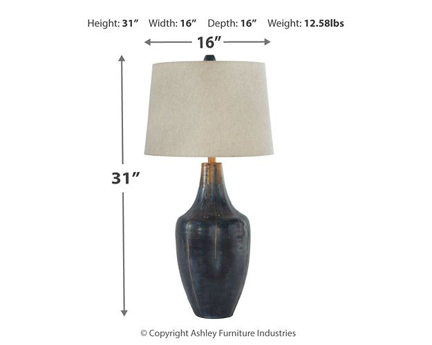 Evania Table Lamp - Premium Lamp from Ashley Furniture - Just $122.03! Shop now at Furniture Wholesale Plus  We are the best furniture store in Nashville, Hendersonville, Goodlettsville, Madison, Antioch, Mount Juliet, Lebanon, Gallatin, Springfield, Murfreesboro, Franklin, Brentwood