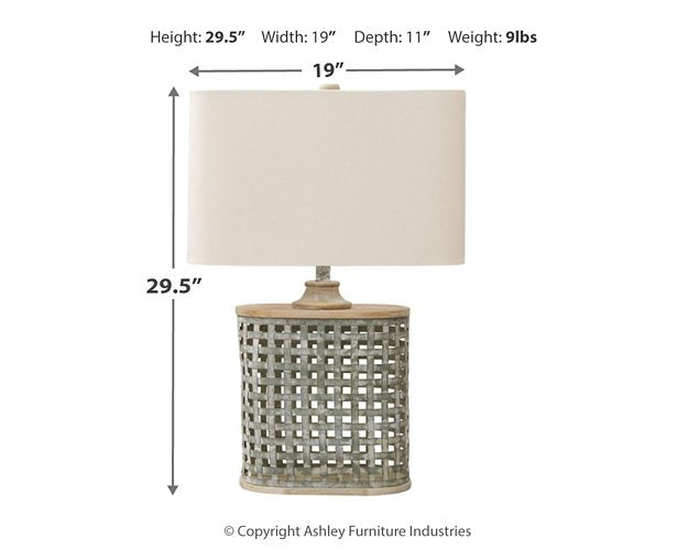 Deondra Table Lamp - Premium Lamp from Ashley Furniture - Just $104.38! Shop now at Furniture Wholesale Plus  We are the best furniture store in Nashville, Hendersonville, Goodlettsville, Madison, Antioch, Mount Juliet, Lebanon, Gallatin, Springfield, Murfreesboro, Franklin, Brentwood