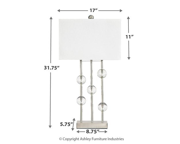 Jaala Table Lamp - Premium Lamp from Ashley Furniture - Just $113.20! Shop now at Furniture Wholesale Plus  We are the best furniture store in Nashville, Hendersonville, Goodlettsville, Madison, Antioch, Mount Juliet, Lebanon, Gallatin, Springfield, Murfreesboro, Franklin, Brentwood