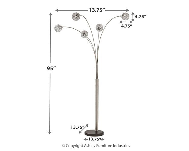 Winter Arc Lamp - Premium Lamp from Ashley Furniture - Just $245.61! Shop now at Furniture Wholesale Plus  We are the best furniture store in Nashville, Hendersonville, Goodlettsville, Madison, Antioch, Mount Juliet, Lebanon, Gallatin, Springfield, Murfreesboro, Franklin, Brentwood