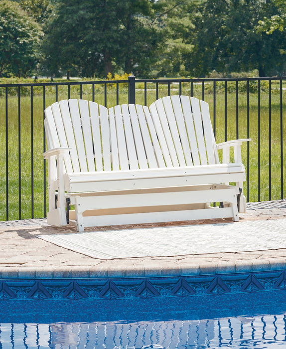 Hyland wave Outdoor Glider Loveseat - Premium Outdoor Seating from Ashley Furniture - Just $952.50! Shop now at Furniture Wholesale Plus  We are the best furniture store in Nashville, Hendersonville, Goodlettsville, Madison, Antioch, Mount Juliet, Lebanon, Gallatin, Springfield, Murfreesboro, Franklin, Brentwood