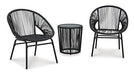 Mandarin Cape Outdoor Table and Chairs (Set of 3) - Premium Outdoor Seating Set from Ashley Furniture - Just $301.67! Shop now at Furniture Wholesale Plus  We are the best furniture store in Nashville, Hendersonville, Goodlettsville, Madison, Antioch, Mount Juliet, Lebanon, Gallatin, Springfield, Murfreesboro, Franklin, Brentwood