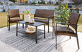 Zariyah Outdoor Love/Chairs/Table Set (Set of 4) - Premium Outdoor Seating Set from Ashley Furniture - Just $462.55! Shop now at Furniture Wholesale Plus  We are the best furniture store in Nashville, Hendersonville, Goodlettsville, Madison, Antioch, Mount Juliet, Lebanon, Gallatin, Springfield, Murfreesboro, Franklin, Brentwood