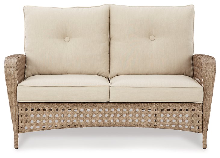 Braylee Outdoor Loveseat with Table (Set of 2) - Premium Outdoor Seating Set from Ashley Furniture - Just $511.15! Shop now at Furniture Wholesale Plus  We are the best furniture store in Nashville, Hendersonville, Goodlettsville, Madison, Antioch, Mount Juliet, Lebanon, Gallatin, Springfield, Murfreesboro, Franklin, Brentwood