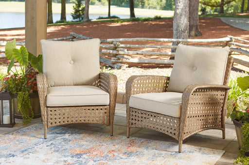 Braylee Lounge Chair with Cushion (Set of 2) - Premium Outdoor Seating from Ashley Furniture - Just $422.88! Shop now at Furniture Wholesale Plus  We are the best furniture store in Nashville, Hendersonville, Goodlettsville, Madison, Antioch, Mount Juliet, Lebanon, Gallatin, Springfield, Murfreesboro, Franklin, Brentwood
