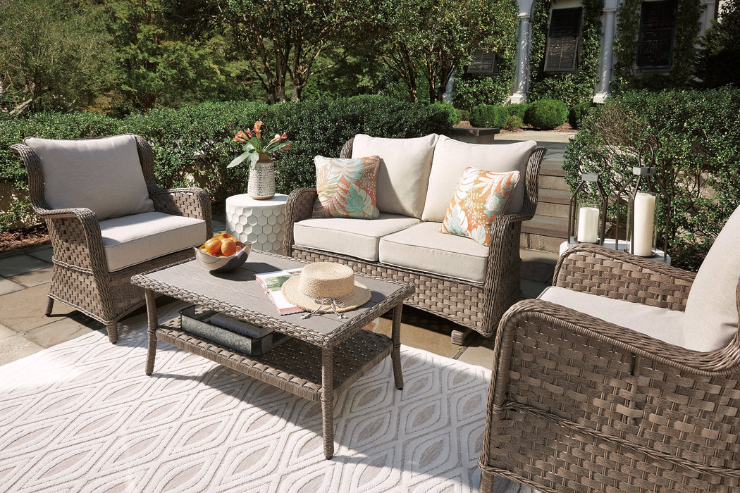 Clear Ridge Outdoor Conversation Set - Premium Outdoor Table Set from Ashley Furniture - Just $1356.17! Shop now at Furniture Wholesale Plus  We are the best furniture store in Nashville, Hendersonville, Goodlettsville, Madison, Antioch, Mount Juliet, Lebanon, Gallatin, Springfield, Murfreesboro, Franklin, Brentwood