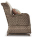 Clear Ridge Glider Loveseat with Cushion - Premium Outdoor Seating from Ashley Furniture - Just $634.73! Shop now at Furniture Wholesale Plus  We are the best furniture store in Nashville, Hendersonville, Goodlettsville, Madison, Antioch, Mount Juliet, Lebanon, Gallatin, Springfield, Murfreesboro, Franklin, Brentwood