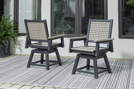 Mount Valley Swivel Chair (Set of 2) - Premium Outdoor Dining Chair from Ashley Furniture - Just $703.89! Shop now at Furniture Wholesale Plus  We are the best furniture store in Nashville, Hendersonville, Goodlettsville, Madison, Antioch, Mount Juliet, Lebanon, Gallatin, Springfield, Murfreesboro, Franklin, Brentwood