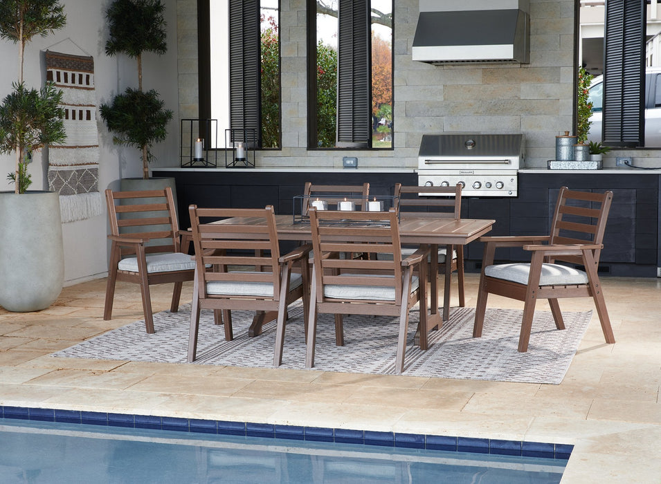 Emmeline Outdoor Dining Set - Premium Outdoor Dining Set from Ashley Furniture - Just $1558.61! Shop now at Furniture Wholesale Plus  We are the best furniture store in Nashville, Hendersonville, Goodlettsville, Madison, Antioch, Mount Juliet, Lebanon, Gallatin, Springfield, Murfreesboro, Franklin, Brentwood