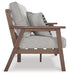 Emmeline Outdoor Loveseat with Cushion - Premium Outdoor Seating from Ashley Furniture - Just $855.40! Shop now at Furniture Wholesale Plus  We are the best furniture store in Nashville, Hendersonville, Goodlettsville, Madison, Antioch, Mount Juliet, Lebanon, Gallatin, Springfield, Murfreesboro, Franklin, Brentwood