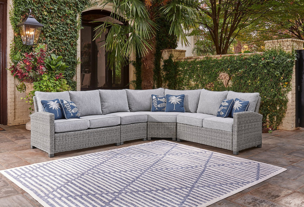 Naples Beach Outdoor Sectional - Premium Outdoor Seating from Ashley Furniture - Just $1785.42! Shop now at Furniture Wholesale Plus  We are the best furniture store in Nashville, Hendersonville, Goodlettsville, Madison, Antioch, Mount Juliet, Lebanon, Gallatin, Springfield, Murfreesboro, Franklin, Brentwood