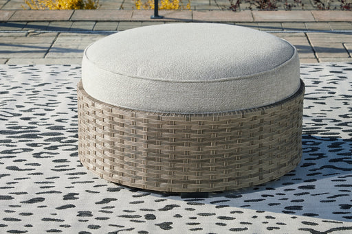 Calworth Outdoor Ottoman with Cushion - Premium Outdoor Ottoman from Ashley Furniture - Just $295.30! Shop now at Furniture Wholesale Plus  We are the best furniture store in Nashville, Hendersonville, Goodlettsville, Madison, Antioch, Mount Juliet, Lebanon, Gallatin, Springfield, Murfreesboro, Franklin, Brentwood