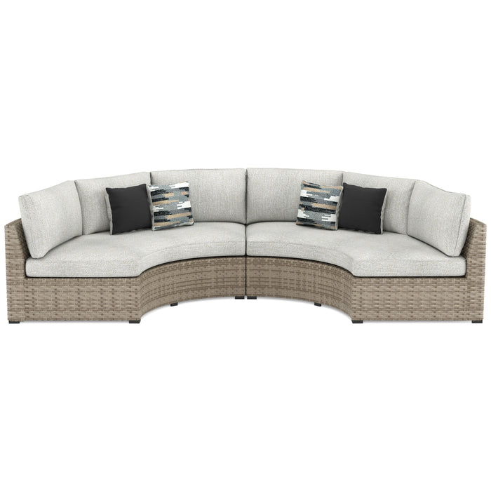 Calworth Outdoor Sectional - Premium Outdoor Seating from Ashley Furniture - Just $1357.72! Shop now at Furniture Wholesale Plus  We are the best furniture store in Nashville, Hendersonville, Goodlettsville, Madison, Antioch, Mount Juliet, Lebanon, Gallatin, Springfield, Murfreesboro, Franklin, Brentwood