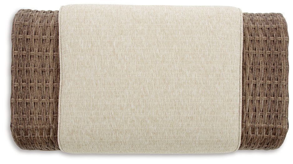 Sandy Bloom Outdoor Ottoman with Cushion - Premium Outdoor Ottoman from Ashley Furniture - Just $242.33! Shop now at Furniture Wholesale Plus  We are the best furniture store in Nashville, Hendersonville, Goodlettsville, Madison, Antioch, Mount Juliet, Lebanon, Gallatin, Springfield, Murfreesboro, Franklin, Brentwood