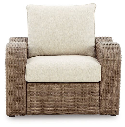 Sandy Bloom Outdoor Living Room Set - Premium Outdoor Seating Set from Ashley Furniture - Just $670.03! Shop now at Furniture Wholesale Plus  We are the best furniture store in Nashville, Hendersonville, Goodlettsville, Madison, Antioch, Mount Juliet, Lebanon, Gallatin, Springfield, Murfreesboro, Franklin, Brentwood