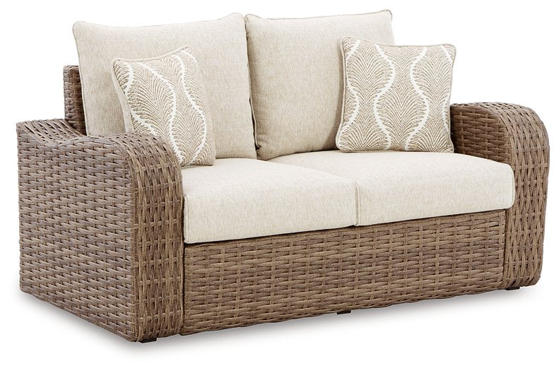 Malayah Outdoor Set - Premium Outdoor Seating Set from Ashley Furniture - Just $1324.05! Shop now at Furniture Wholesale Plus  We are the best furniture store in Nashville, Hendersonville, Goodlettsville, Madison, Antioch, Mount Juliet, Lebanon, Gallatin, Springfield, Murfreesboro, Franklin, Brentwood