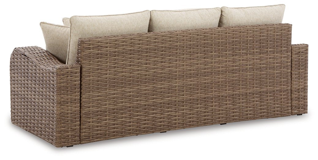 Sandy Bloom Outdoor Living Room Set - Premium Outdoor Seating Set from Ashley Furniture - Just $670.03! Shop now at Furniture Wholesale Plus  We are the best furniture store in Nashville, Hendersonville, Goodlettsville, Madison, Antioch, Mount Juliet, Lebanon, Gallatin, Springfield, Murfreesboro, Franklin, Brentwood