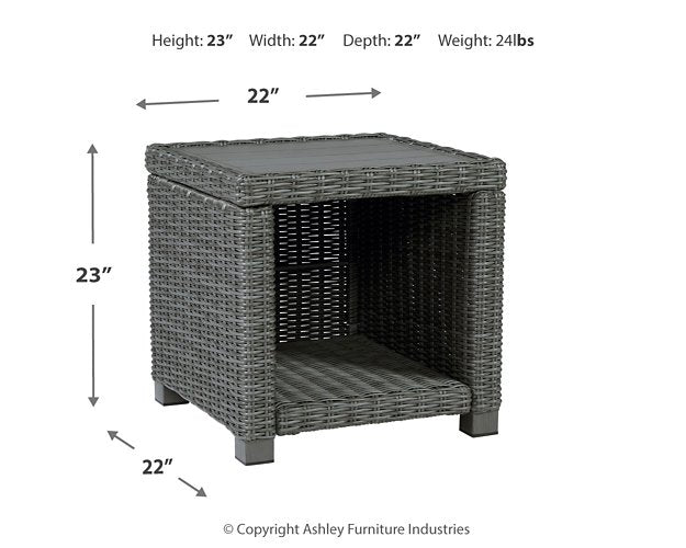 Elite Park Outdoor End Table - Premium Outdoor End Table from Ashley Furniture - Just $183.82! Shop now at Furniture Wholesale Plus  We are the best furniture store in Nashville, Hendersonville, Goodlettsville, Madison, Antioch, Mount Juliet, Lebanon, Gallatin, Springfield, Murfreesboro, Franklin, Brentwood