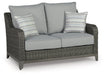 Elite Park Outdoor Loveseat, Lounge Chairs and Cocktail Table - Premium Outdoor Table Set from Ashley Furniture - Just $2344.80! Shop now at Furniture Wholesale Plus  We are the best furniture store in Nashville, Hendersonville, Goodlettsville, Madison, Antioch, Mount Juliet, Lebanon, Gallatin, Springfield, Murfreesboro, Franklin, Brentwood