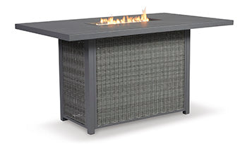 Palazzo Outdoor Bar Table with Fire Pit - Premium Outdoor Pub Table w/FP from Ashley Furniture - Just $1405.95! Shop now at Furniture Wholesale Plus  We are the best furniture store in Nashville, Hendersonville, Goodlettsville, Madison, Antioch, Mount Juliet, Lebanon, Gallatin, Springfield, Murfreesboro, Franklin, Brentwood
