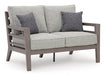 Hillside Barn Outdoor Loveseat with Cushion - Premium Outdoor Seating from Ashley Furniture - Just $1252.62! Shop now at Furniture Wholesale Plus  We are the best furniture store in Nashville, Hendersonville, Goodlettsville, Madison, Antioch, Mount Juliet, Lebanon, Gallatin, Springfield, Murfreesboro, Franklin, Brentwood
