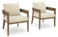 Serene Bay Outdoor Dining Arm Chair with Cushion (Set of 2) - Premium Outdoor Dining Chair from Ashley Furniture - Just $880.86! Shop now at Furniture Wholesale Plus  We are the best furniture store in Nashville, Hendersonville, Goodlettsville, Madison, Antioch, Mount Juliet, Lebanon, Gallatin, Springfield, Murfreesboro, Franklin, Brentwood