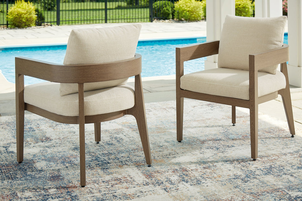 Serene Bay Outdoor Dining Arm Chair with Cushion (Set of 2) - Premium Outdoor Dining Chair from Ashley Furniture - Just $880.86! Shop now at Furniture Wholesale Plus  We are the best furniture store in Nashville, Hendersonville, Goodlettsville, Madison, Antioch, Mount Juliet, Lebanon, Gallatin, Springfield, Murfreesboro, Franklin, Brentwood