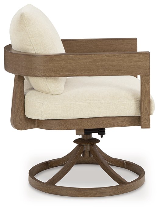 Serene Bay Outdoor Swivel Dining Chair with Cushion (Set of 2) - Premium Outdoor Dining Chair from Ashley Furniture - Just $1088.01! Shop now at Furniture Wholesale Plus  We are the best furniture store in Nashville, Hendersonville, Goodlettsville, Madison, Antioch, Mount Juliet, Lebanon, Gallatin, Springfield, Murfreesboro, Franklin, Brentwood