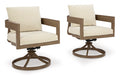 Serene Bay Outdoor Swivel Dining Chair with Cushion (Set of 2) - Premium Outdoor Dining Chair from Ashley Furniture - Just $1088.01! Shop now at Furniture Wholesale Plus  We are the best furniture store in Nashville, Hendersonville, Goodlettsville, Madison, Antioch, Mount Juliet, Lebanon, Gallatin, Springfield, Murfreesboro, Franklin, Brentwood