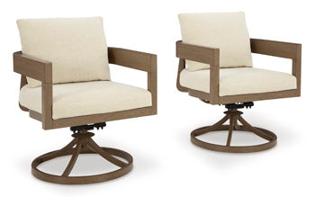 Serene Bay Outdoor Swivel Dining Chair with Cushion (Set of 2) - Premium Outdoor Dining Chair from Ashley Furniture - Just $1088.01! Shop now at Furniture Wholesale Plus  We are the best furniture store in Nashville, Hendersonville, Goodlettsville, Madison, Antioch, Mount Juliet, Lebanon, Gallatin, Springfield, Murfreesboro, Franklin, Brentwood