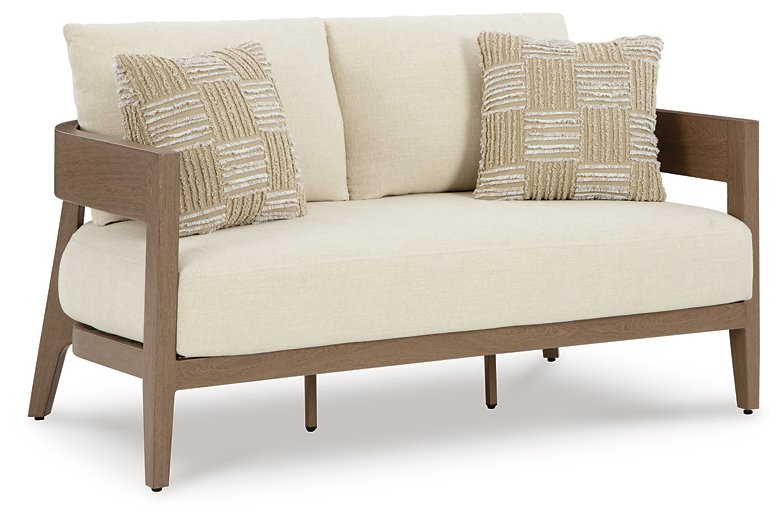 Serene Bay Outdoor Loveseat with Cushion - Premium Outdoor Seating from Ashley Furniture - Just $1151.99! Shop now at Furniture Wholesale Plus  We are the best furniture store in Nashville, Hendersonville, Goodlettsville, Madison, Antioch, Mount Juliet, Lebanon, Gallatin, Springfield, Murfreesboro, Franklin, Brentwood