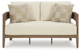 Serene Bay Outdoor Loveseat with Cushion - Premium Outdoor Seating from Ashley Furniture - Just $1151.99! Shop now at Furniture Wholesale Plus  We are the best furniture store in Nashville, Hendersonville, Goodlettsville, Madison, Antioch, Mount Juliet, Lebanon, Gallatin, Springfield, Murfreesboro, Franklin, Brentwood