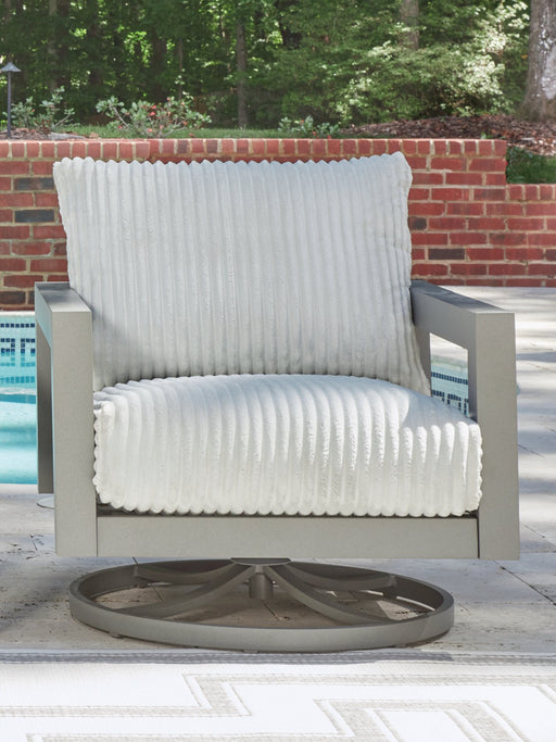 Hurley Park Outdoor Swivel Chair with Cushion - Premium Outdoor Dining Chair from Ashley Furniture - Just $727.82! Shop now at Furniture Wholesale Plus  We are the best furniture store in Nashville, Hendersonville, Goodlettsville, Madison, Antioch, Mount Juliet, Lebanon, Gallatin, Springfield, Murfreesboro, Franklin, Brentwood