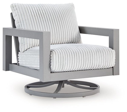 Hurley Park Outdoor Swivel Chair with Cushion - Premium Outdoor Dining Chair from Ashley Furniture - Just $727.82! Shop now at Furniture Wholesale Plus  We are the best furniture store in Nashville, Hendersonville, Goodlettsville, Madison, Antioch, Mount Juliet, Lebanon, Gallatin, Springfield, Murfreesboro, Franklin, Brentwood