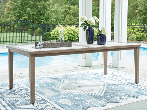 Rainier Ranch Outdoor Dining Table - Premium Outdoor Dining Table from Ashley Furniture - Just $1146.33! Shop now at Furniture Wholesale Plus  We are the best furniture store in Nashville, Hendersonville, Goodlettsville, Madison, Antioch, Mount Juliet, Lebanon, Gallatin, Springfield, Murfreesboro, Franklin, Brentwood