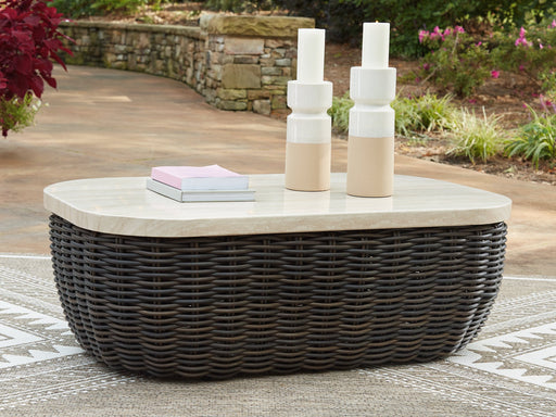 Kimora Outdoor Coffee Table - Premium Outdoor Cocktail Table from Ashley Furniture - Just $552.79! Shop now at Furniture Wholesale Plus  We are the best furniture store in Nashville, Hendersonville, Goodlettsville, Madison, Antioch, Mount Juliet, Lebanon, Gallatin, Springfield, Murfreesboro, Franklin, Brentwood