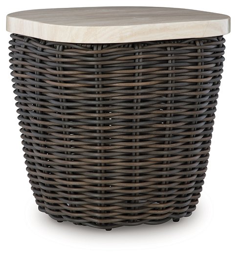 Kimora Outdoor End Table - Premium Outdoor End Table from Ashley Furniture - Just $280.92! Shop now at Furniture Wholesale Plus  We are the best furniture store in Nashville, Hendersonville, Goodlettsville, Madison, Antioch, Mount Juliet, Lebanon, Gallatin, Springfield, Murfreesboro, Franklin, Brentwood