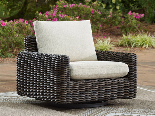 Kimora Outdoor Swivel Lounge Chair - Premium Outdoor Seating from Ashley Furniture - Just $803.73! Shop now at Furniture Wholesale Plus  We are the best furniture store in Nashville, Hendersonville, Goodlettsville, Madison, Antioch, Mount Juliet, Lebanon, Gallatin, Springfield, Murfreesboro, Franklin, Brentwood