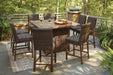 Paradise Trail Outdoor Counter Height Dining Table with 4 Barstools - Premium Outdoor Barstool from Ashley Furniture - Just $2264.26! Shop now at Furniture Wholesale Plus  We are the best furniture store in Nashville, Hendersonville, Goodlettsville, Madison, Antioch, Mount Juliet, Lebanon, Gallatin, Springfield, Murfreesboro, Franklin, Brentwood